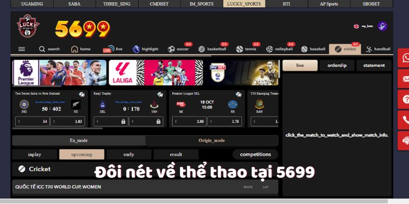 Đôi nét về thể thao tại 5699